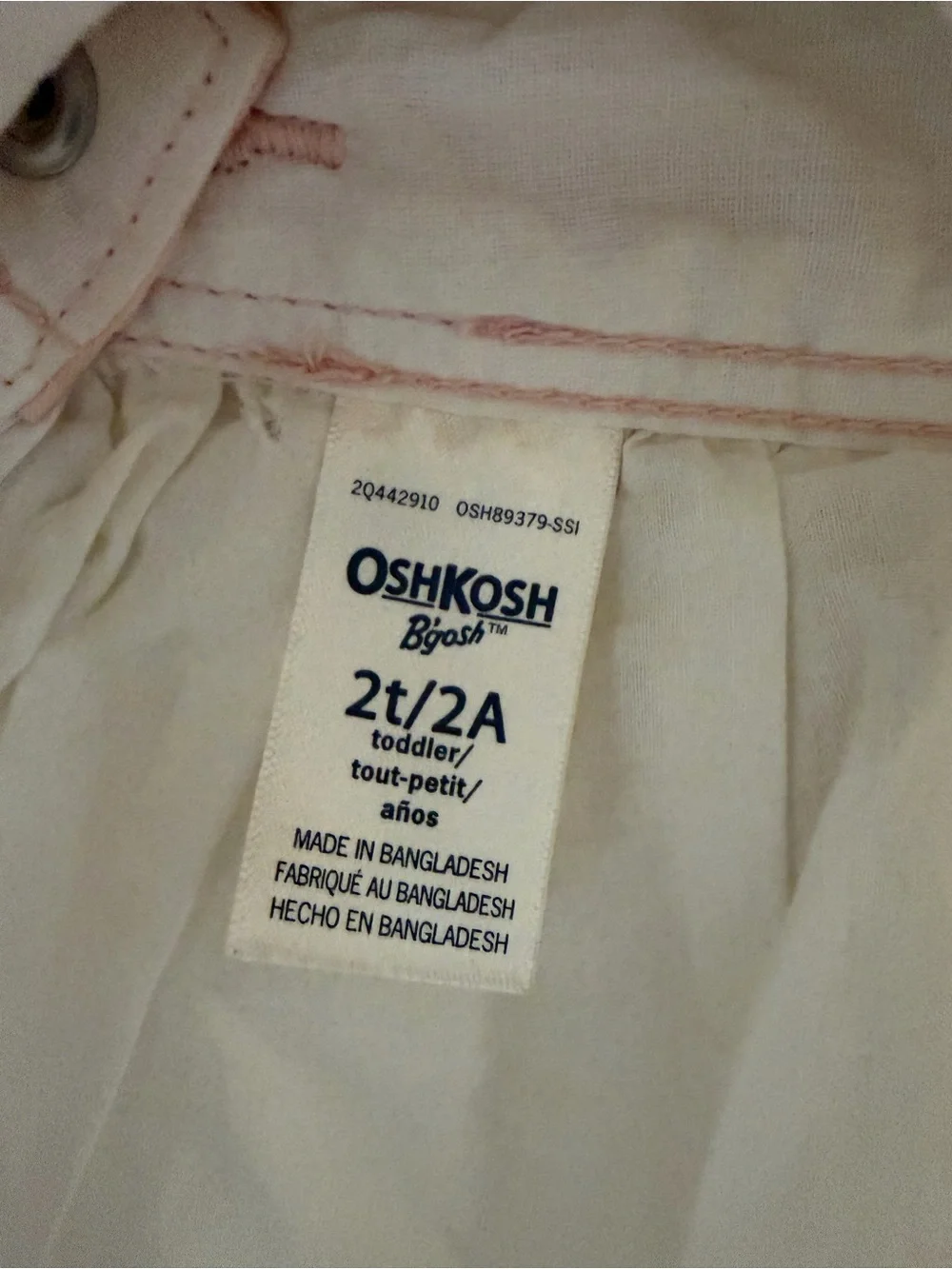 OshKosh B'gosh Pink Bunny Tulle Overall Dress